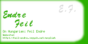 endre feil business card